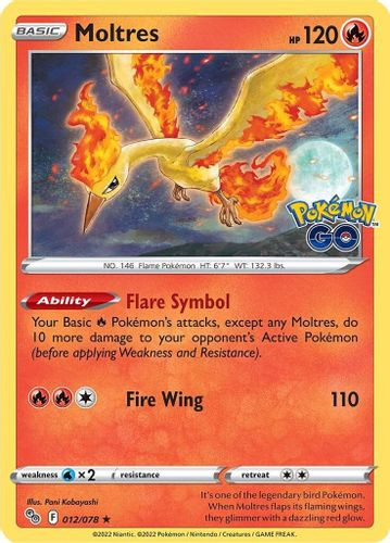 [SWSH10b][PGO-012/078HR] Moltres (Reverse Holo)