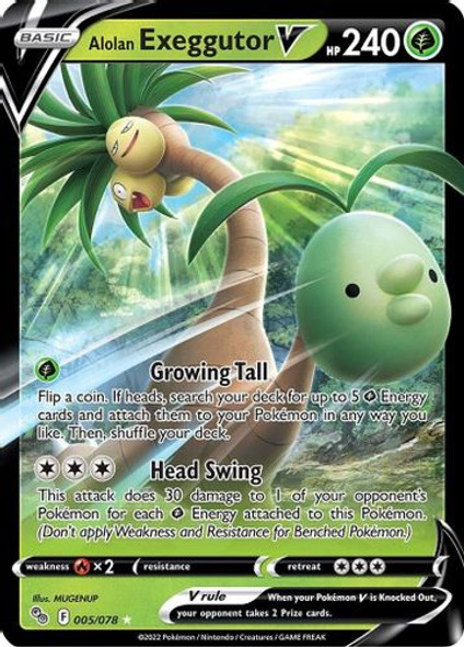 SWSH10A-005/078SR Alolan Exeggutor V