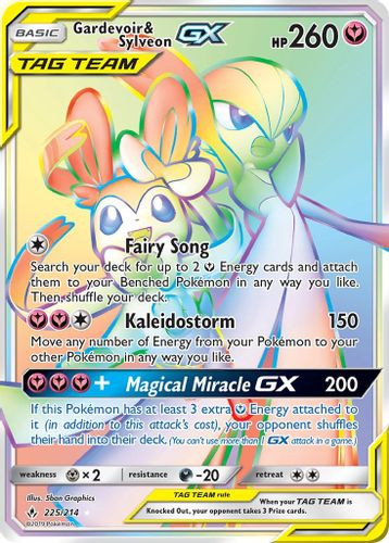 SM10-UNB-225/214SEC Gardevoir & Sylveon GX (Holo)