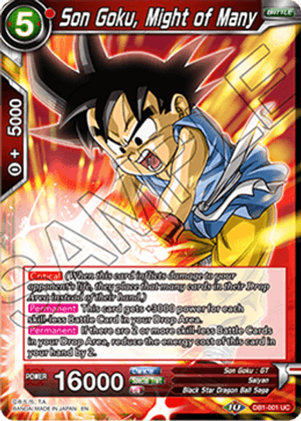 DB1-001UC Son Goku, Might of Many