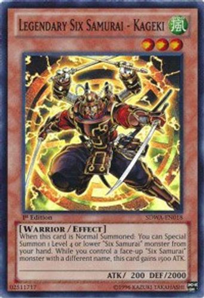 SDWA-EN018 Legendary Six Samurai - Kageki (Super Rare) <1st>