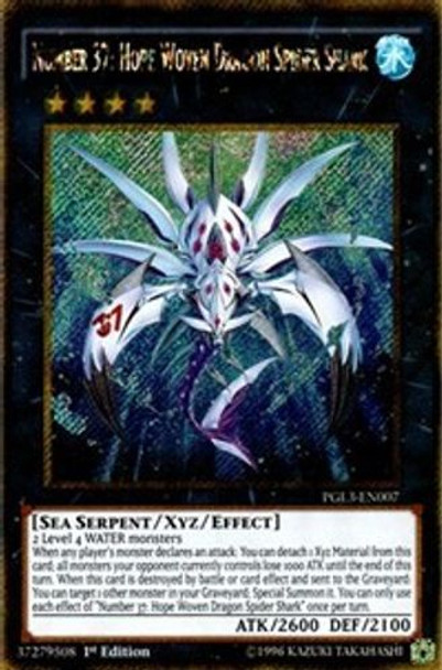 PGL3-EN007 Number 37: Hope Woven Dragon Spider Shark (Gold Secret Rare) <1st>