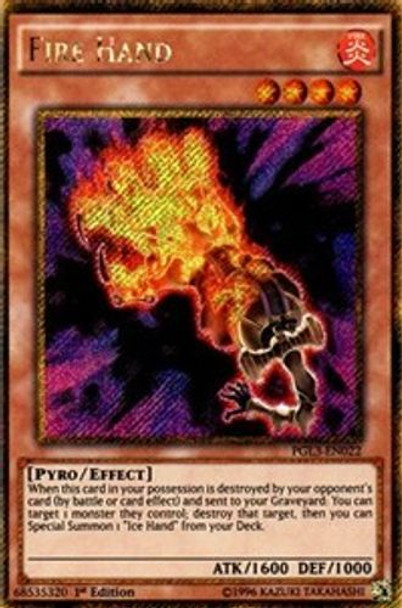 PGL3-EN022 Fire Hand (Gold Secret Rare) <1st>