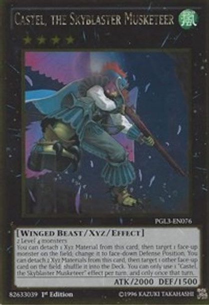 PGL3-EN076 Castel, the Skyblaster Musketeer (Gold Rare) <1st>