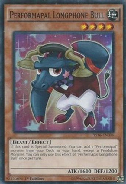 YS16-EN006 Performapal Longphone Bull (Super Rare) <1st>