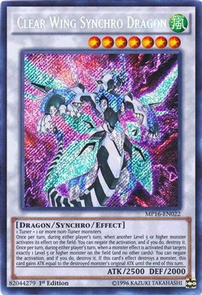 MP16-EN022 Clear Wing Synchro Dragon (Secret Rare) <1st>