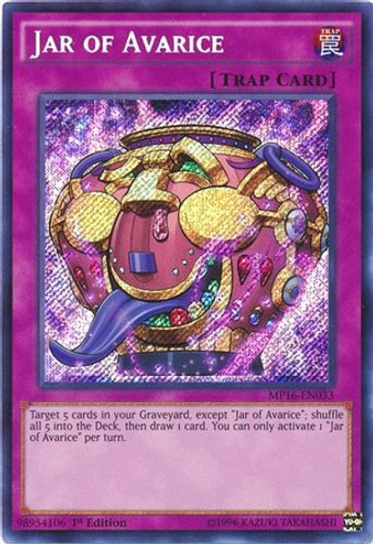 MP16-EN033 Jar of Avarice (Secret Rare) <1st>