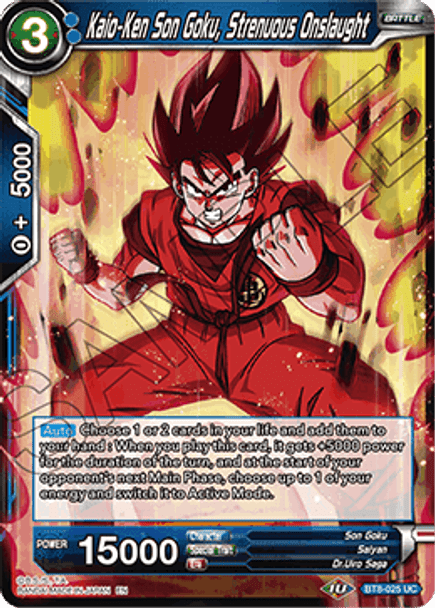 BT08-025UC Kaio-Ken Son Goku, Strenuous Onslaught