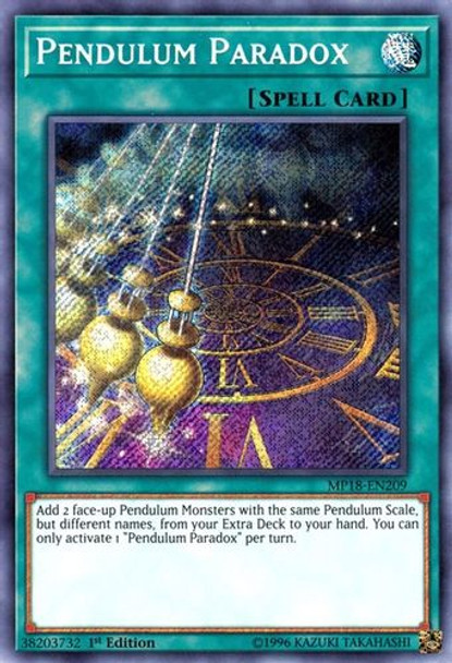 MP18-EN209 Pendulum Paradox (Secret Rare) <1st>