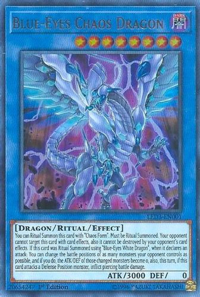 LED3-EN001 Blue-Eyes Chaos Dragon (Ultra Rare) <1st>