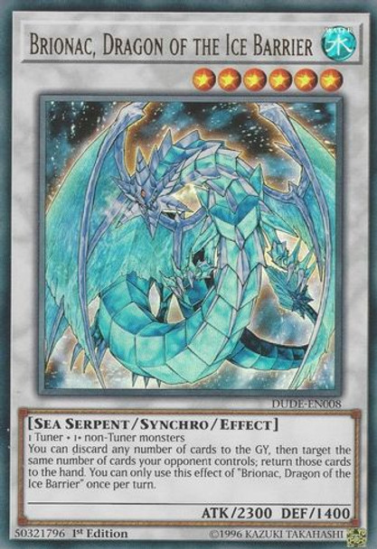 DUDE-EN008 Brionac, Dragon of the Ice Barrier (Ultra Rare) <1st>