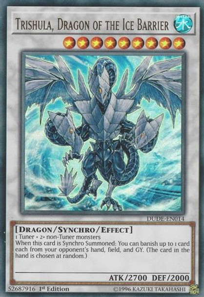 DUDE-EN014 Trishula, Dragon of the Ice Barrier (Ultra Rare) <1st>