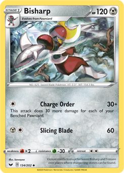 [SWSH01][SSH-134/202UC] Bisharp (Reverse Holo)