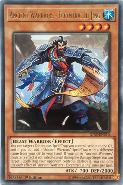 IGAS-EN010 Ancient Warriors - Eccentric Lu Jing (Rare) <1st>