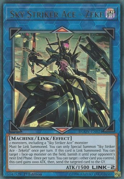 DUOV-EN024 Sky Striker Ace - Zeke (Ultra Rare) <1st>