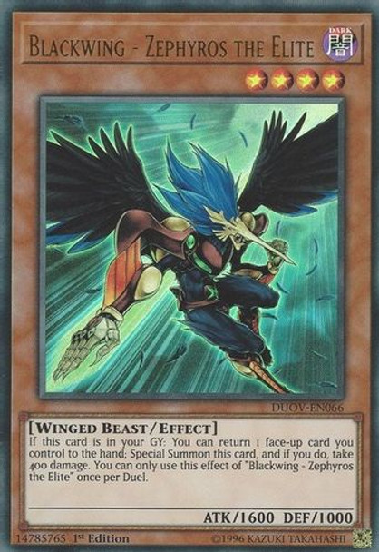 DUOV-EN066 Blackwing - Zephyros the Elite (Ultra Rare) <1st>