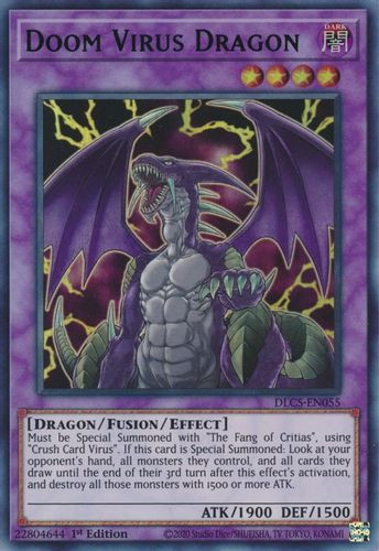DLCS-EN055 Doom Virus Dragon (Blue Ultra Rare) <1st>