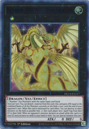 DLCS-EN117 Number 100: Numeron Dragon (Green Ultra Rare) <1st>