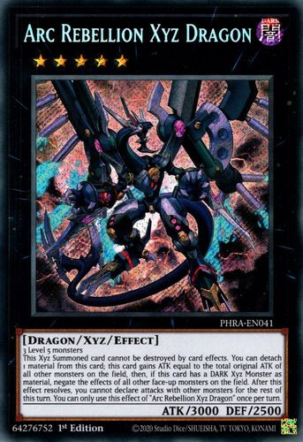 PHRA-EN041 Arc Rebellion Xyz Dragon (Secret Rare) <1st>