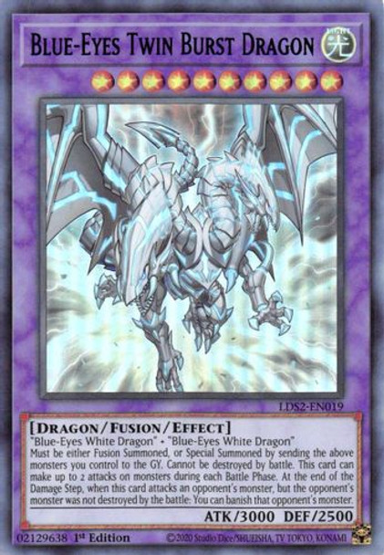 LDS2-EN019 Blue-Eyes Twin Burst Dragon (Blue Ultra Rare) <1st>