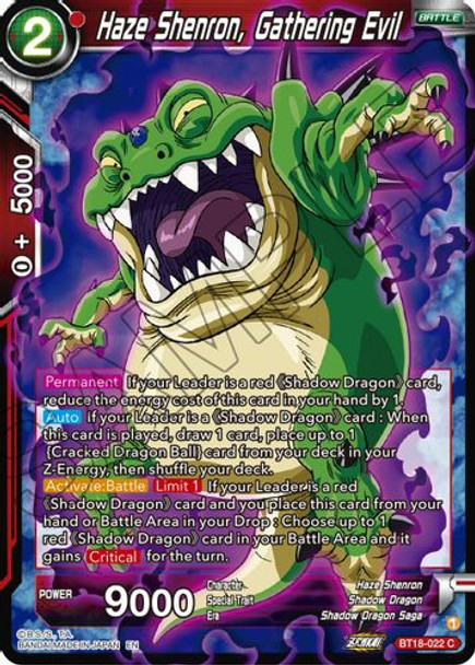 BT18-022C Haze Shenron, Gathering Evil