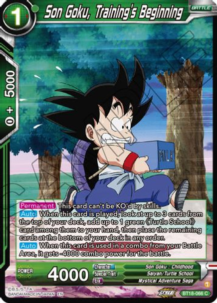 BT18-066C Son Goku, Training's Beginning