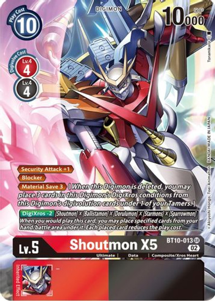 BT10-013SR Shoutmon X5 (Alternate Art) (Foil)