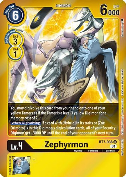 BT07-036U Zephyrmon (Event Pack 3) (Foil)