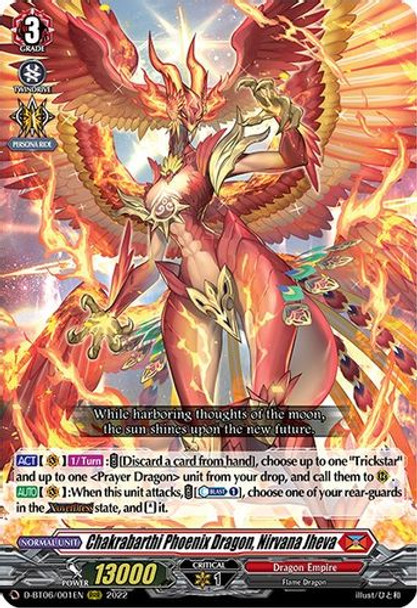 D-BT06/001EN RRR Chakrabarthi Phoenix Dragon, Nirvana Jheva