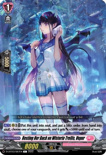 D-LBT03/087EN C Resting Her Back on Wisteria Trellis, Vepur