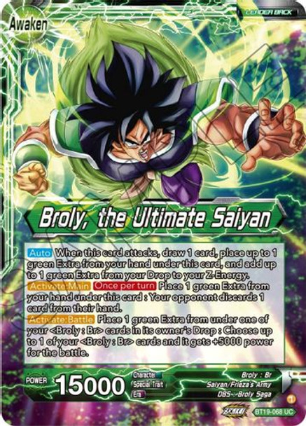BT19-068UC Broly // Broly, the Ultimate Saiyan (Foil)