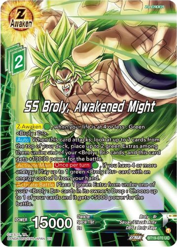 BT19-070UC SS Broly, Awakened Might (Foil)