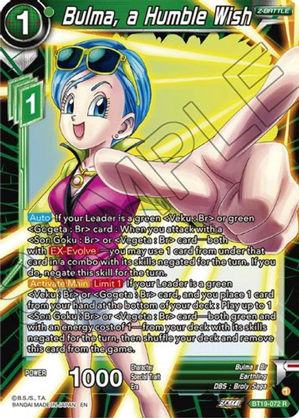 BT19-072R Bulma, a Humble Wish