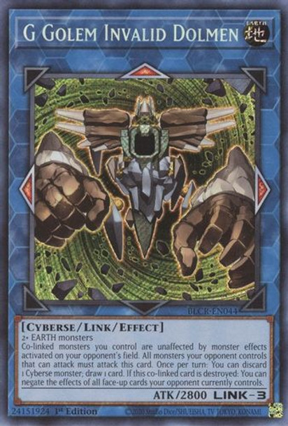 BLCR-EN044 G Golem Invalid Dolmen (Secret Rare) <1st>