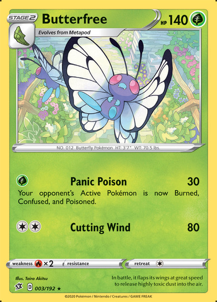 SWSH02-003/192R Butterfree (Reverse Holo)