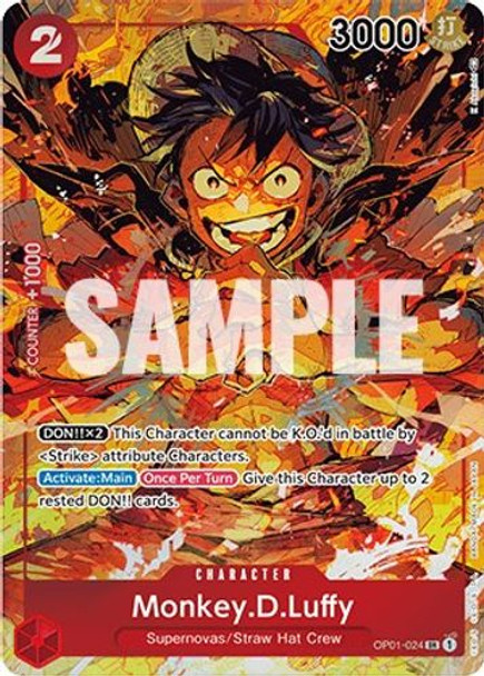 OP01-024SR Monkey.D.Luffy (Alternate Art) (Foil)