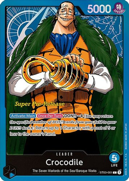 ST03-001 Crocodile (Super Pre-Release Stamped) (Foil)