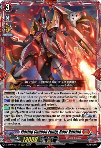 D-BT07/001EN RRR Flaring Cannon Equip, Baur Vairina