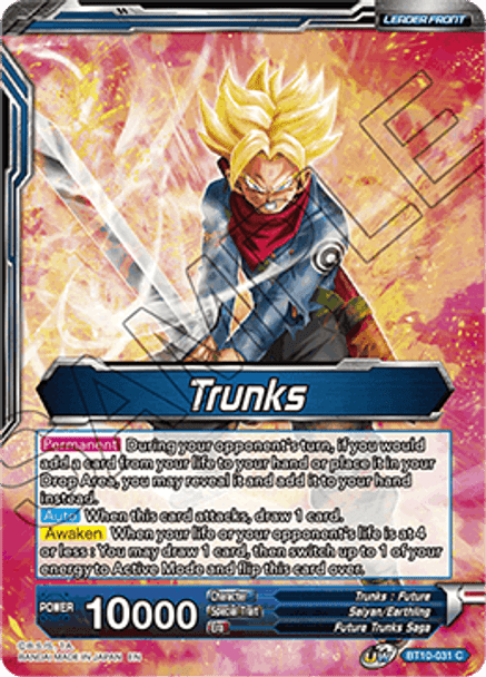 BT10-031C Trunks // SS2 Trunks, Envoy of Justice