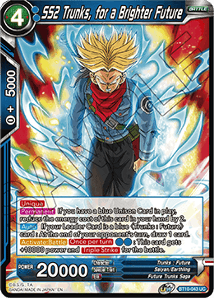 BT10-043UC SS2 Trunks, for a Brighter Future