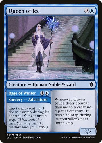 ELD-061C Queen of Ice // Rage of Winter (Foil)