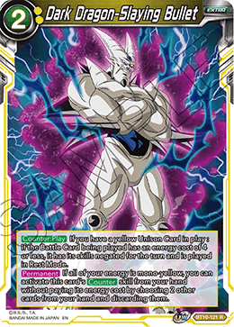 BT10-121R Dark Dragon-Slaying Bullet Prerelease Stamp