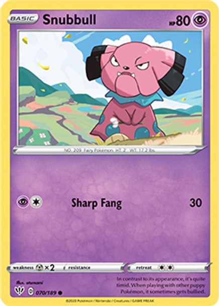 SWSH03-070/189C Snubbull (Reverse Holo)