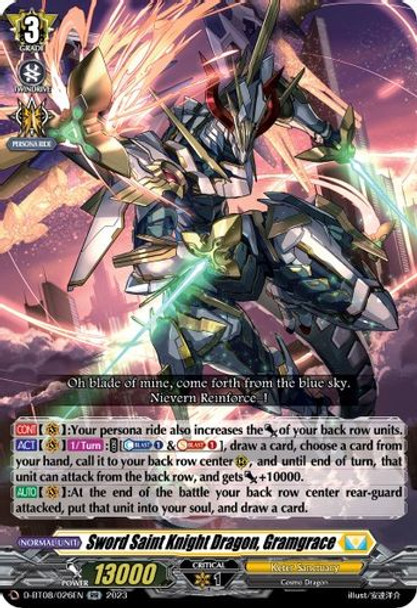 D-BT08/026EN RR Sword Saint Knight Dragon, Gramgrace