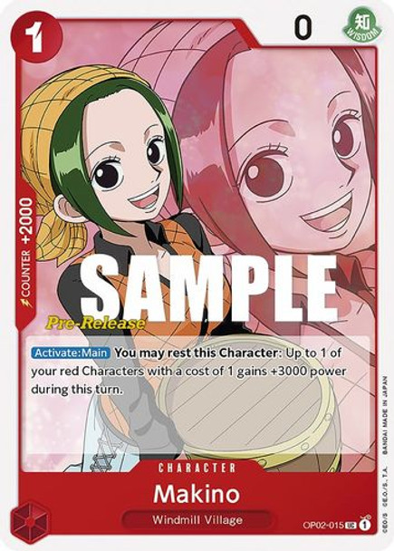 OP02-015UC Makino (Prerelease Stamp)