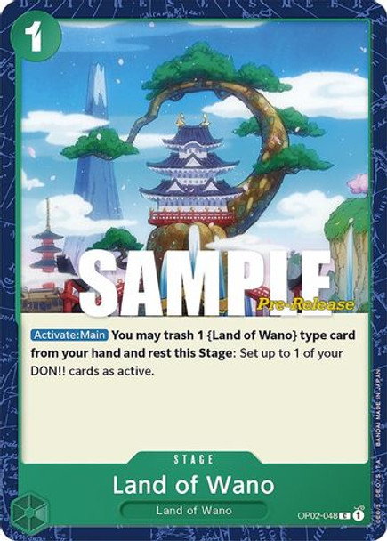 OP02-048C Land of Wano (Prerelease Stamp)