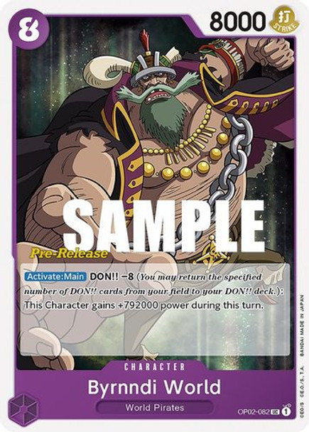 OP02-082UC Byrnndi World (Prerelease Stamp)