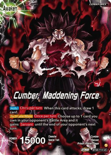 BT20-114UC Evil Saiyan // Cumber, Maddening Force (Foil)