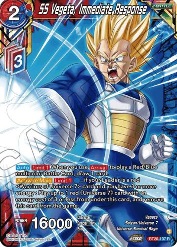 BT20-137R SS Vegeta, Immediate Response (Foil)