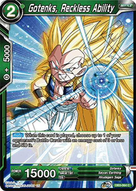 DB3-064C Gotenks, Reckless Ability